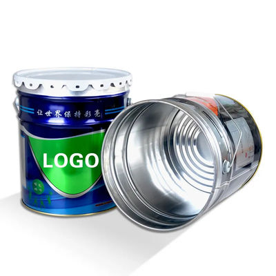 Un seau galvanisé en fer métallique rond de 15 litres pour le stockage de la graisse avec approbation de l'ONU