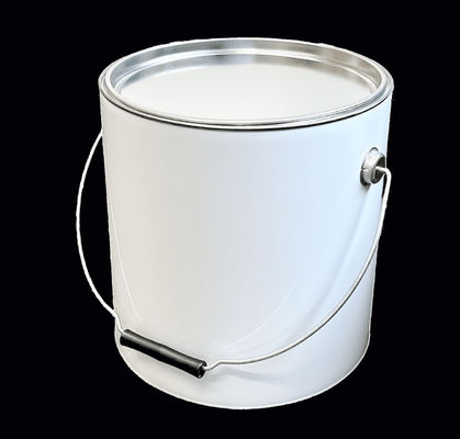Petite boîte en fer blanc ronde avec couvercle à levier parfaite pour le stockage et le transport de produits chimiques