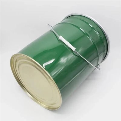 Un seau de peinture en acier de 5 gallons avec couvercle à verrouillage à levier