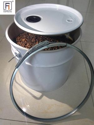 Grains de café en acier inoxydable Seau métallique vide 20L avec soupape d'air