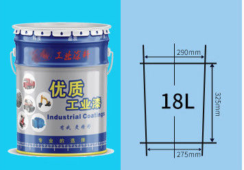 18L boîtier de peinture métallique en fer blanc pour les peintures industrielles