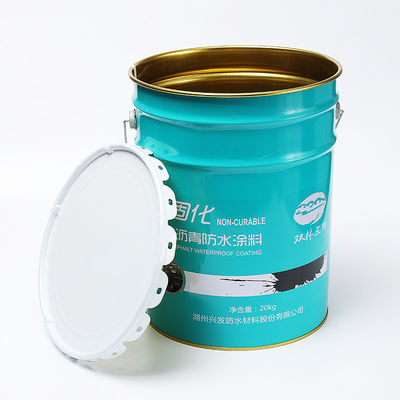 Design d'impression personnalisable Cuve de peinture métallique 20 litres poignée de qualité alimentaire incluse