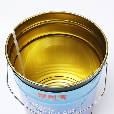 Adhésifs métalliques en acier bouteilles chimiques 20L rondes avec couvercle de bord de fleur