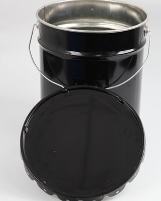 En acier noir sans revêtement, 5 gallons de peinture, 5 gallons de couvercles à bord de fleurs