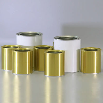 1L 4L mini vide en métal rond peint boîtes en fer avec couvercle simple
