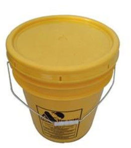 Contenants en bouteilles de plastique jaune de 20 L pour le stockage de colle