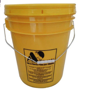 Contenants en bouteilles de plastique jaune de 20 L pour le stockage de colle