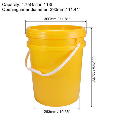 PE 18L, bouteilles de peinture en plastique en latex avec un manche en plastique avec couvercle