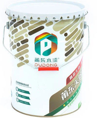 Un seau en acier à tête ouverte imprimé sur mesure de 4 gallons avec un couvercle à bord bouclé