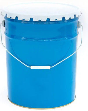 Un seau de solvant solide en acier de 5 gallons avec un couvercle à bord bouclé