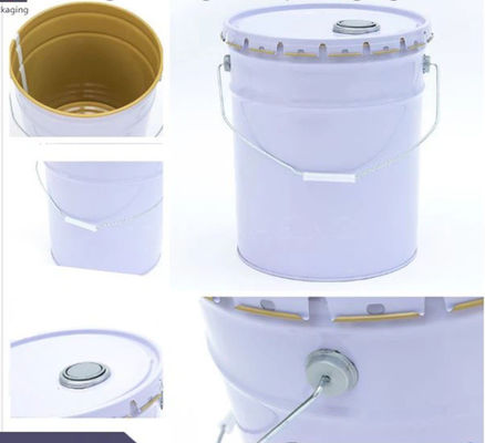 Acier 5 gallons cuve de peinture métallique résistant à la rouille avec couvercle de culot éclaboussé