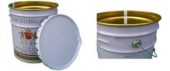 Un seau de peinture métallique recouvert de 5 gallons avec un couvercle bouclé approuvé par l'ONU
