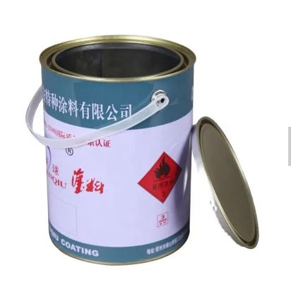 Boîtes en fer blanc de 5 litres avec un manche en plastique pour le stockage des peintures