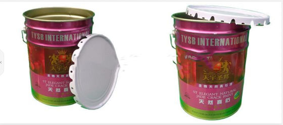 Seau d'encre métallique de 20 litres avec couvercles profondément bouclés 0,32 à 0,42 mm