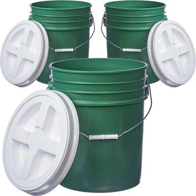 Contenants en bouteilles en plastique de qualité alimentaire de 5 gallons avec couvercle de joint gamma