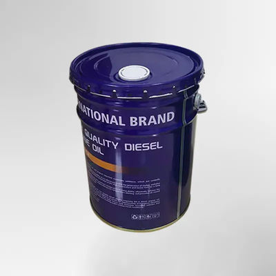 20L de cuve de peinture métallique, évier, seau en fer blanc conique avec couvercle