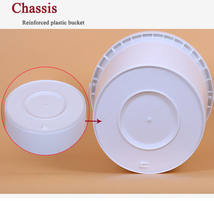 Contenants en plastique blanc de 3 gallons de qualité alimentaire avec couvercle à poignée