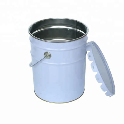 Acier gris 26 24 Ga tête ouverte 5 gallons cuve de peinture avec couvercle bouclé