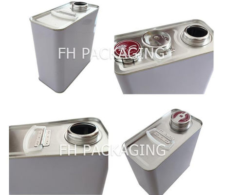 5L de boîte en fer blanc oblong de type F pour le stockage de colle chimique avec l'approbation de l'ONU