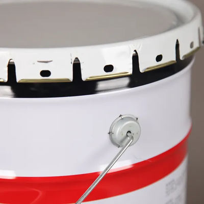 5L revêtement en poudre de peinture métallique Seau de peinture Noir poignée Blanc Couleur