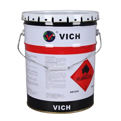 5L revêtement en poudre de peinture métallique Seau de peinture Noir poignée Blanc Couleur