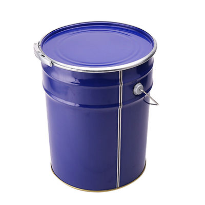 Bouteille de peinture métallique en fer blanc rond 6 gallons avec levier de verrouillage et le couvercle de l' anneau et le manche métallique