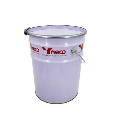 Bouteille de peinture blanche en acier de 5 gallons avec couvercles de verrouillage à levier