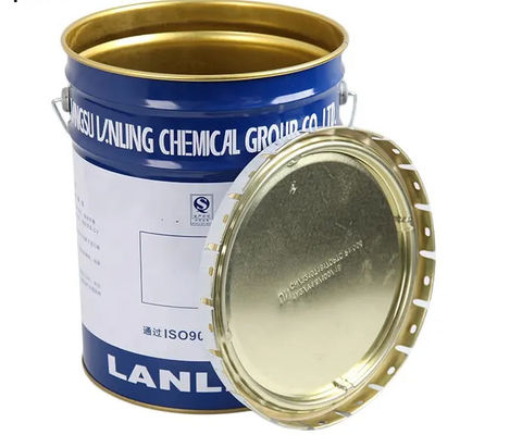 Des seaux métalliques revêtus d'or pour le stockage d'encre approuvés par l'ONU