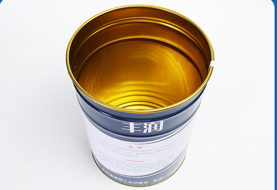 Un seau de peinture de 5 gallons en métal or phénolique revêtu d'un revêtement avec l'approbation de l'ONU