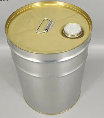 Boîtes métalliques de 5 gallons d'or phénolique enduit de bouchon