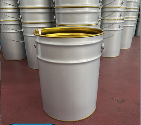 Boîte de peinture métallique à vis à couvercle de 5 litres avec poignée en plastique