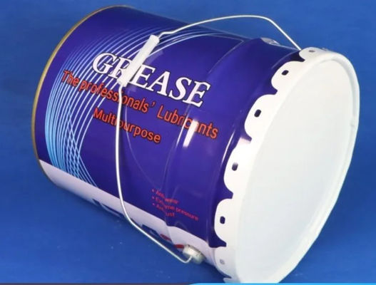 Boîte de peinture métallique à vis à couvercle de 5 litres avec poignée en plastique