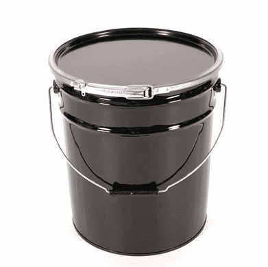 Bouteille de graisse métallique ronde avec un joint en caoutchouc de 5 gallons pour le stockage de la graisse